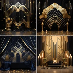 Mehofond Photography Background Golden Indoor Geometric Adult Birthday Wedding Maternity Portrait Decor Backdrop Photo Studio