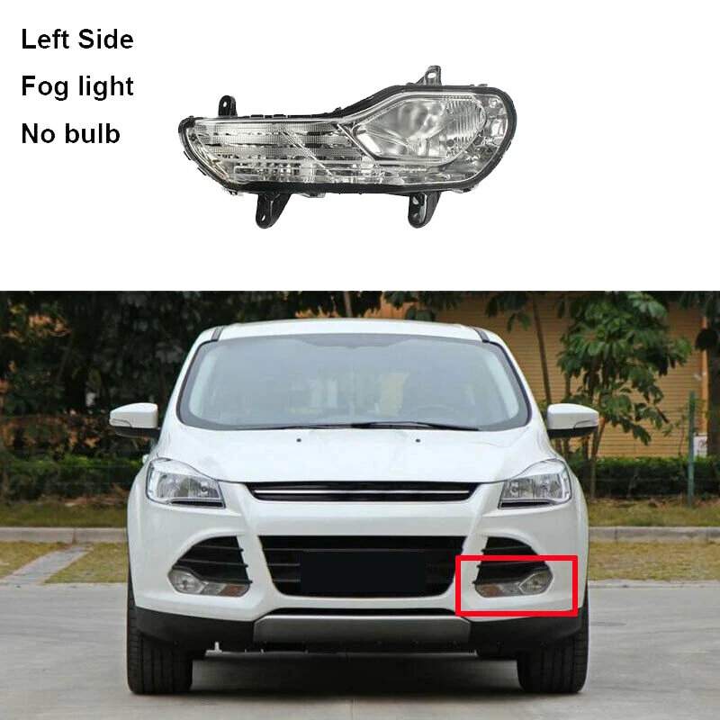 

Front Bumper Lower Left Side For Ford Kuga Escape 2013-2016 Fog Light Lamp No Bulbs CV44-13B221-BE