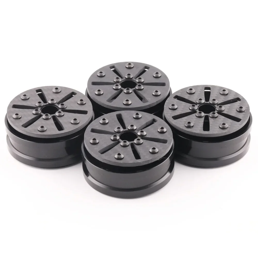 4Pcs Carbon Fiber 1,9 Zoll Beadlock Felge Radnabe Für 1/10 RC Crawler Auto Axial SCX10 TRXS