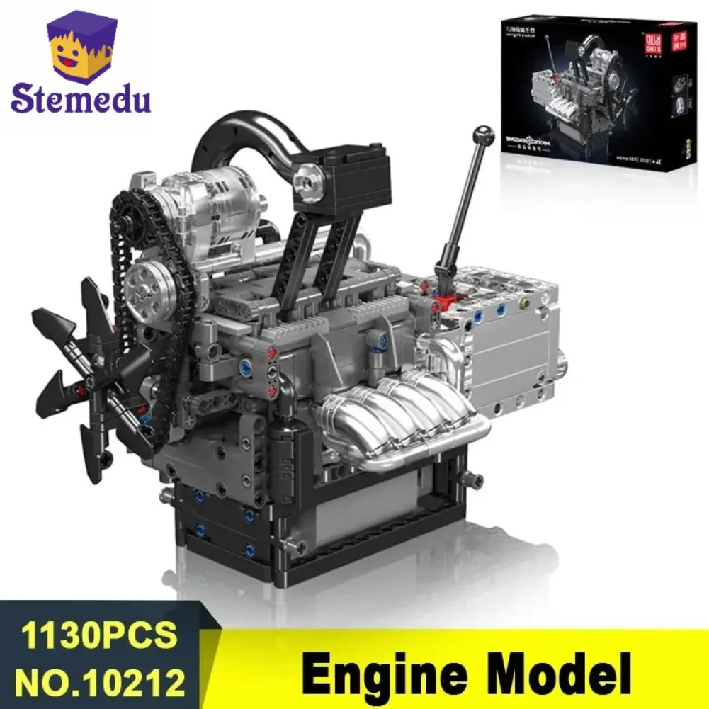

Mould King 10212 Rotary Engine Building Set Technocal Bricks MOC Machine Small Particle Part Creative Educational Toy Gifts