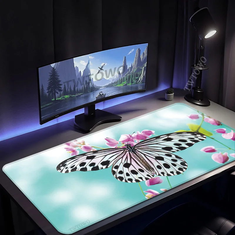 

Коврик для мыши Gaming Butterfly Aesthetics printon demand Custom HD Новый компьютерный коврик для мыши XXL Механический коврик для клавиатуры Нескользящий мягкий
