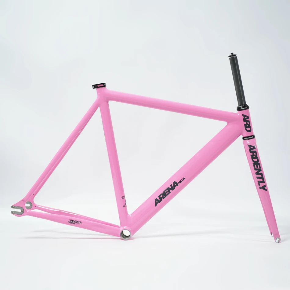 Ardently Arena Pista Frameset 700C Aluminiowa rama o stałej przekładni Widelec węglowy Fixie Bike 53/55/58CM Części rowerowe jednobiegowe