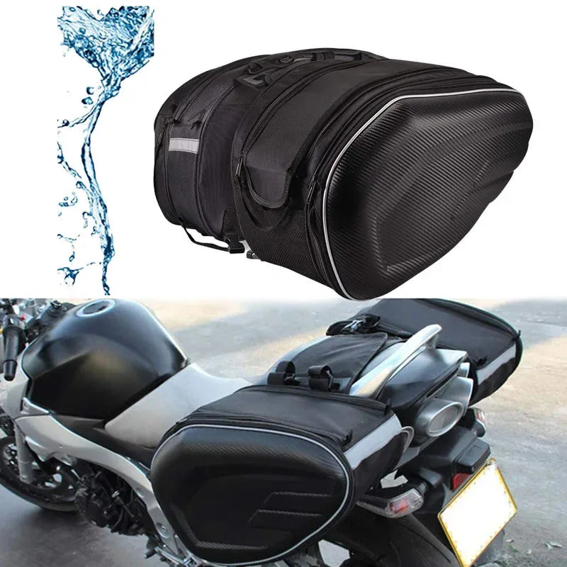 Universal Motorcycle Waterproof Racing Moto Helmet Travel Bags Suitcase Saddlebags For  KAWASAKI  Honda Bag