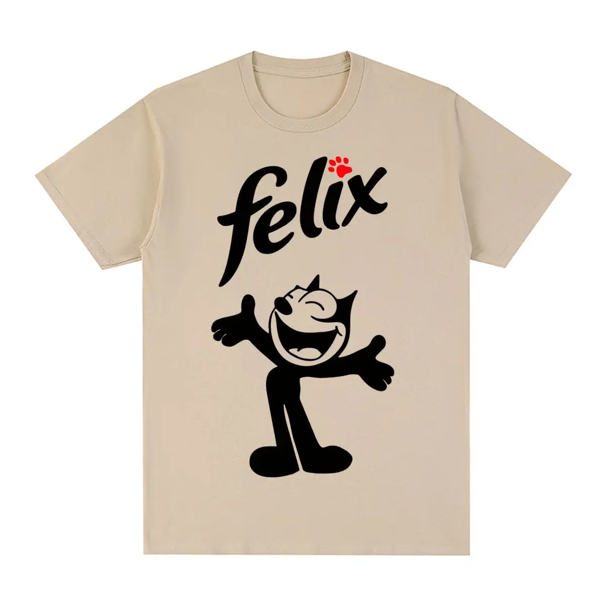 Cat Felix Vintage T-shirt Animals Pets Cartoons Tv Shows Cotton Men T shirt New Tee Tshirt Womens Tops