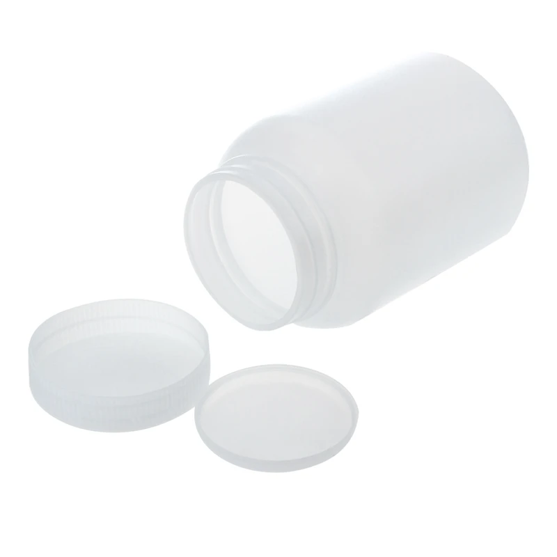 3X Laboratory Chemical Storage Case White Plastic Widemouth Bottle 500ML