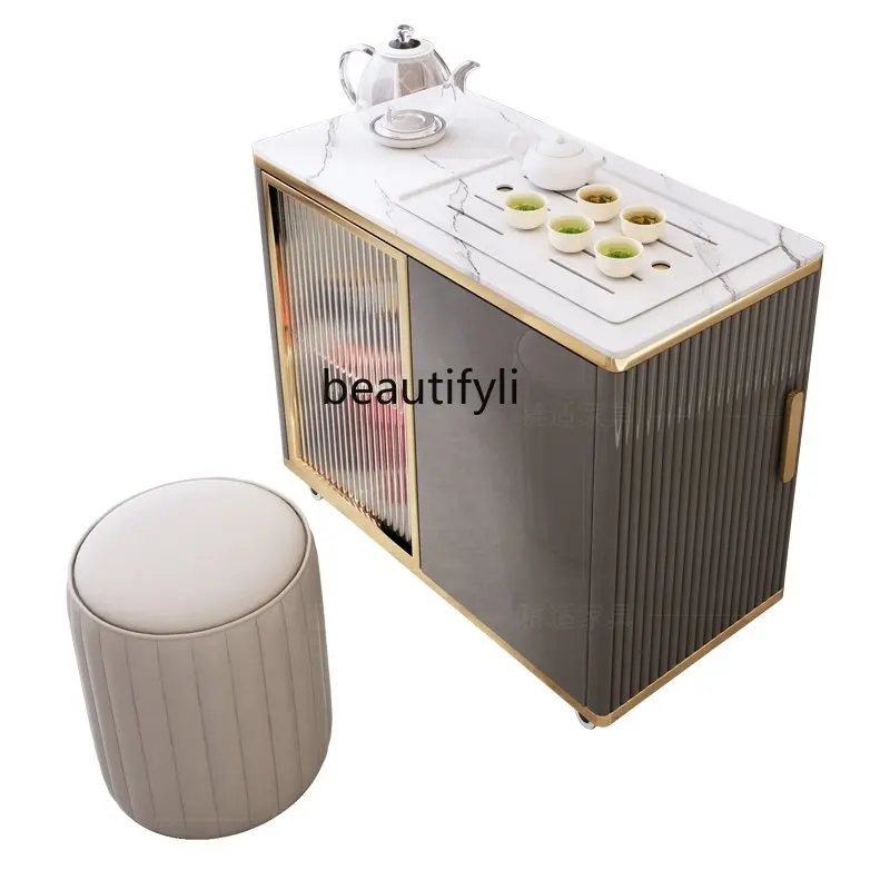 Tea Cabinet Side Table Light Luxury Smart Small Tea Table Mobile Tea Table Tea Machine Side Table Integrated