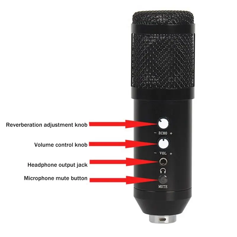 

*ONE DAY USB конденсаторный микрофон компьютерная запись живое оборудование голосовая игра караоке микрофон для ноутбука настольный ПК