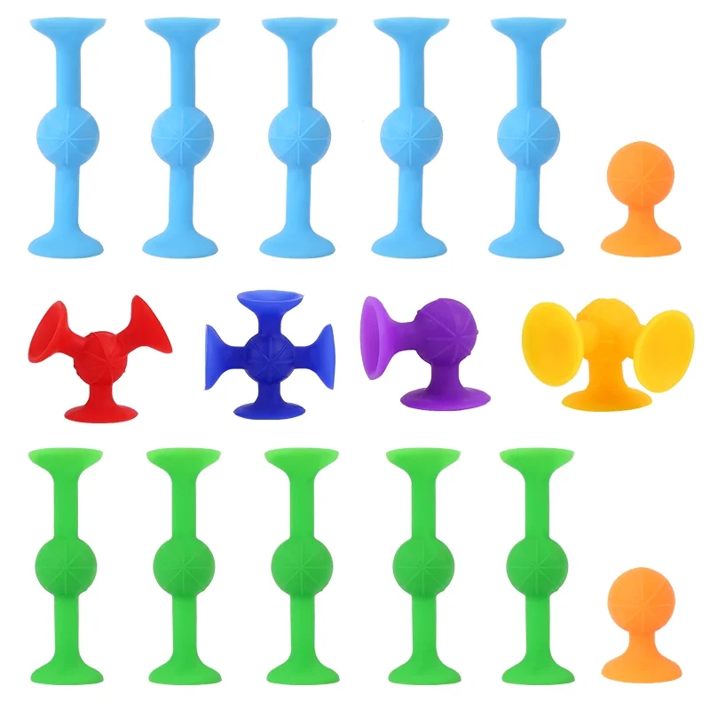 Suction Cup Toy Soft Throw Darts Set Building Blocks Pop Sucker Fidget Toy for Kids Parent-child Interactive Assembly Decompress