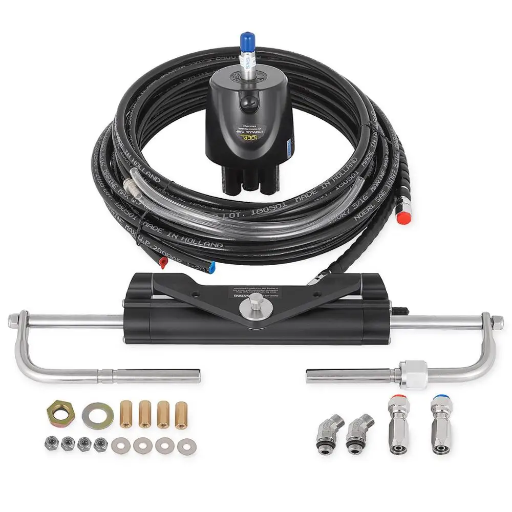 

Hydraulic Boat Outboard Steering System Kit 150HP Marine Steering Cylinder Helm for Water Sports Equipment