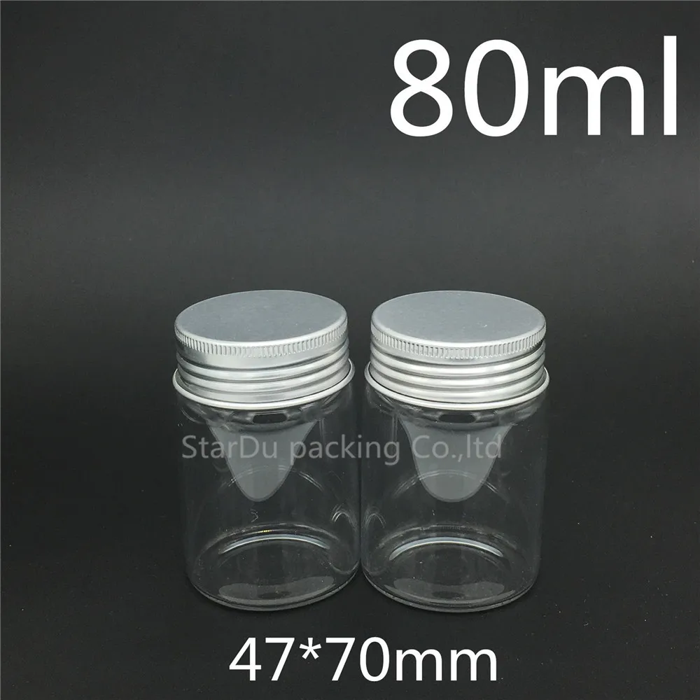 

Free Shipping 10pcs/lot 47*70mm 80ml Screw Neck Glass Bottle For Vinegar Or alcohol,carft/storage Candy Liquor Bottles