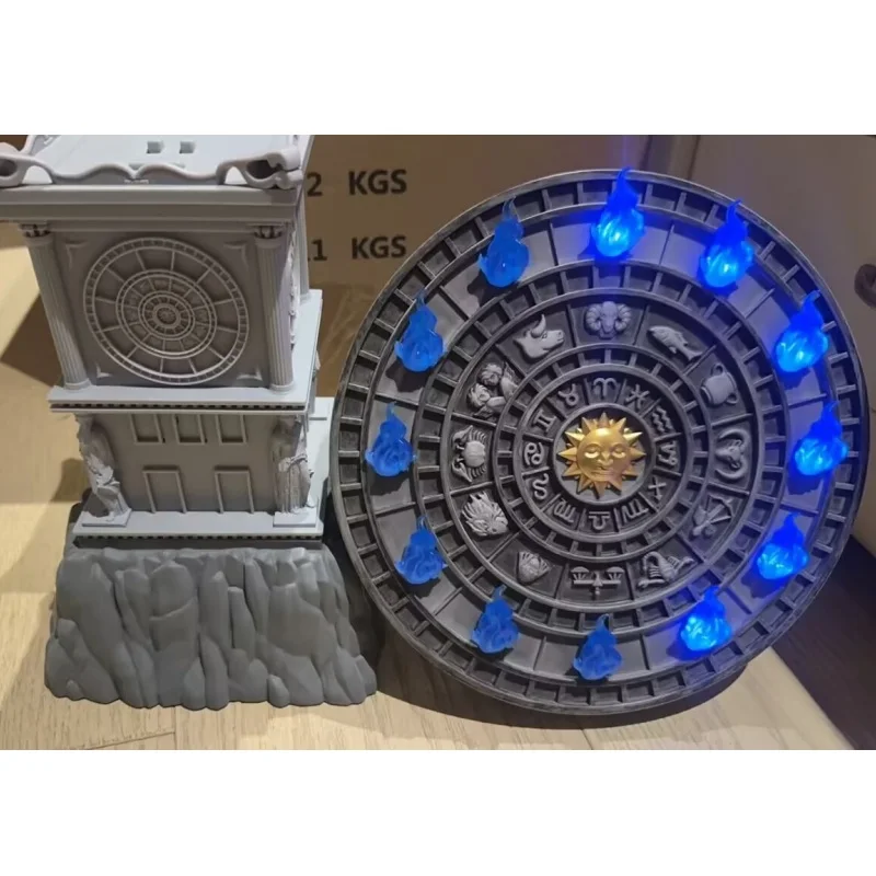 

New in STOCK Saint Seiya Bandai Second Bullet Golden Zodiac Burned Sanctuary Flame Animation Peripheral Model Gift