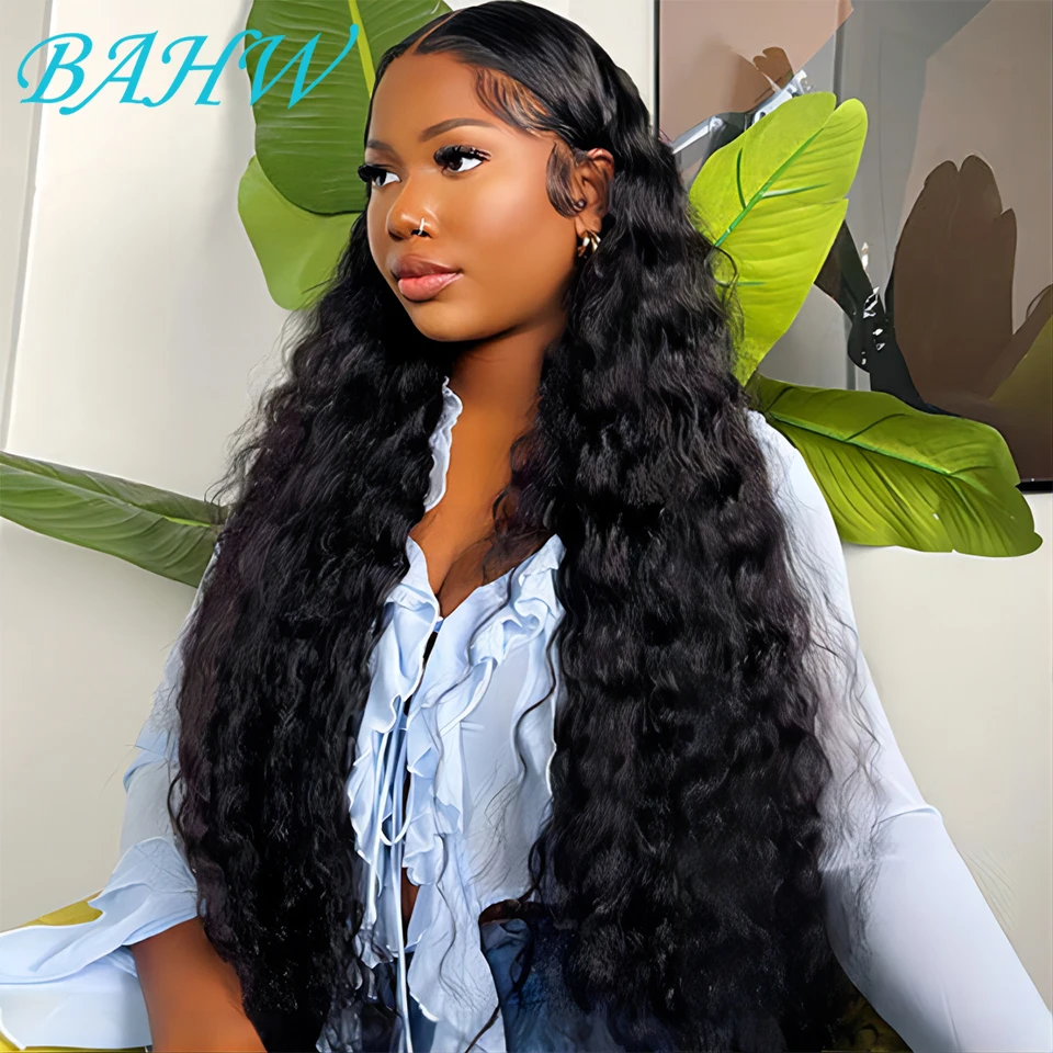 

Peruvian Water Wave Curly Hair 13x4 Lace Front Wig 100% Remy Human Hair 4x4 Lace Closure Wig Natural Color Wigs For Black Women