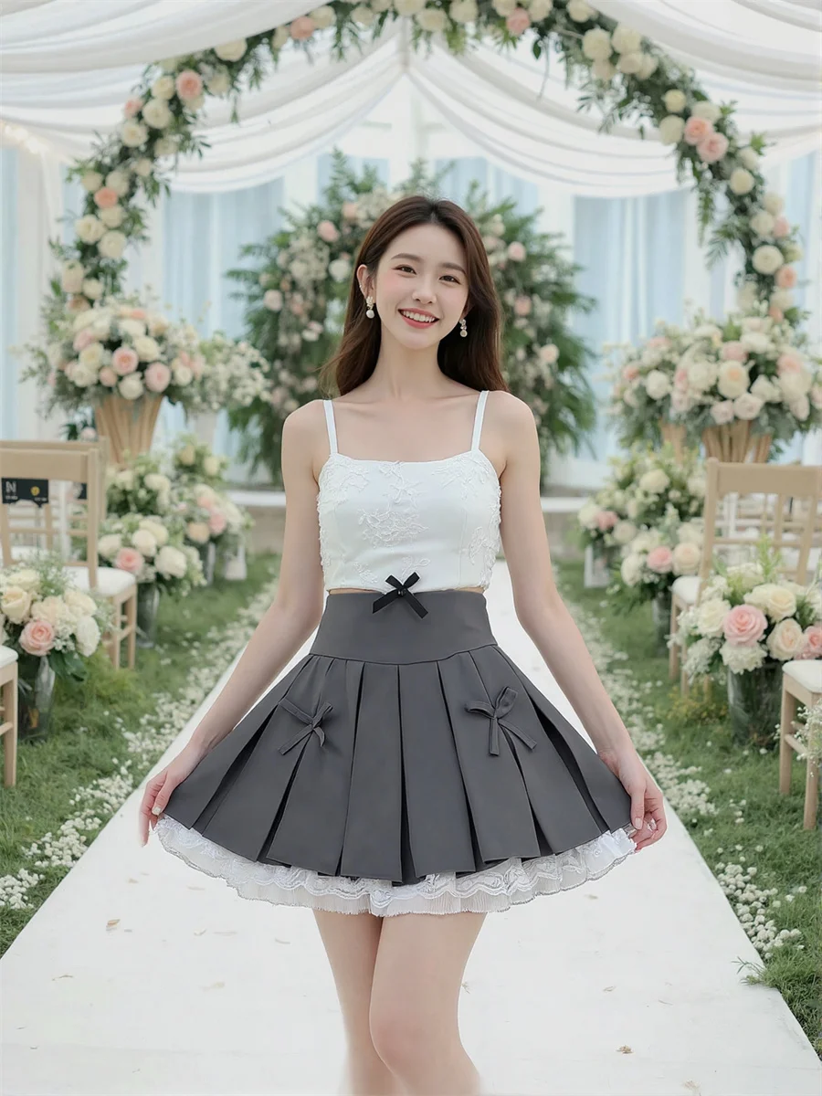 Patchwork Mini jupes en dentelle femme formelle femmes vêtements automne Jacquard en forme de A Cocktail Vintage motif texturé brodé filles