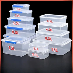 Crisper Box Rectangular Thickened Plastic Refrigerator Storage Box Microwaveable Frozen Food Sealed Box