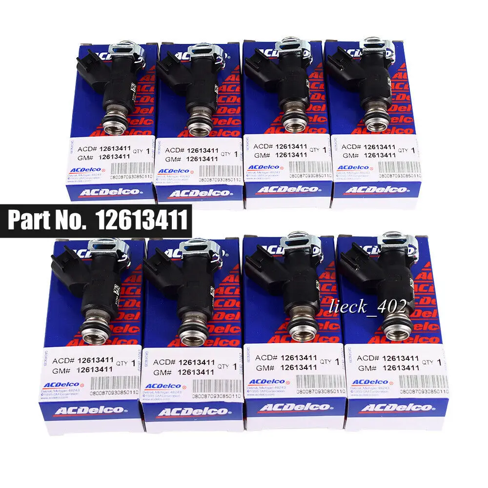 8Pcs Fuel Injectors 12613411 Fits For Chevrolet GMC 4.8L 5.3L 6.0L