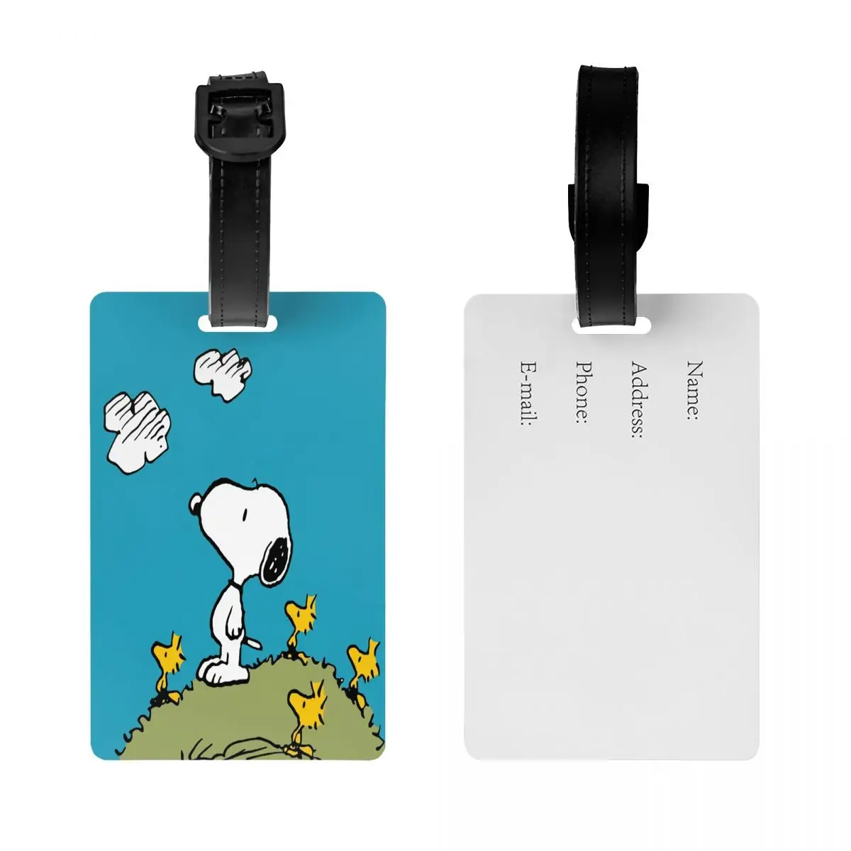 Custom Cute Cartoon Snoopy Luggage Tags Custom Baggage Tags Privacy Cover Name ID Card