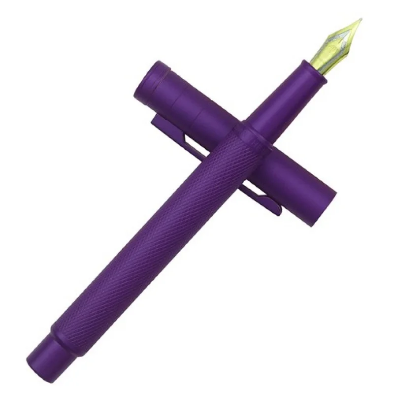 

A+ HongDian Purple Forest Metal Fountain Pen Golden EF/F/Bent Nib with Converter