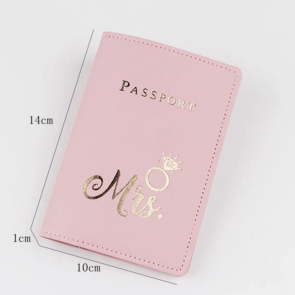 2024 Lover Couple Passport Cover Women Men Portable Bank Card Cover Passport Holder PU Leather Wallet Case Wedding Gift