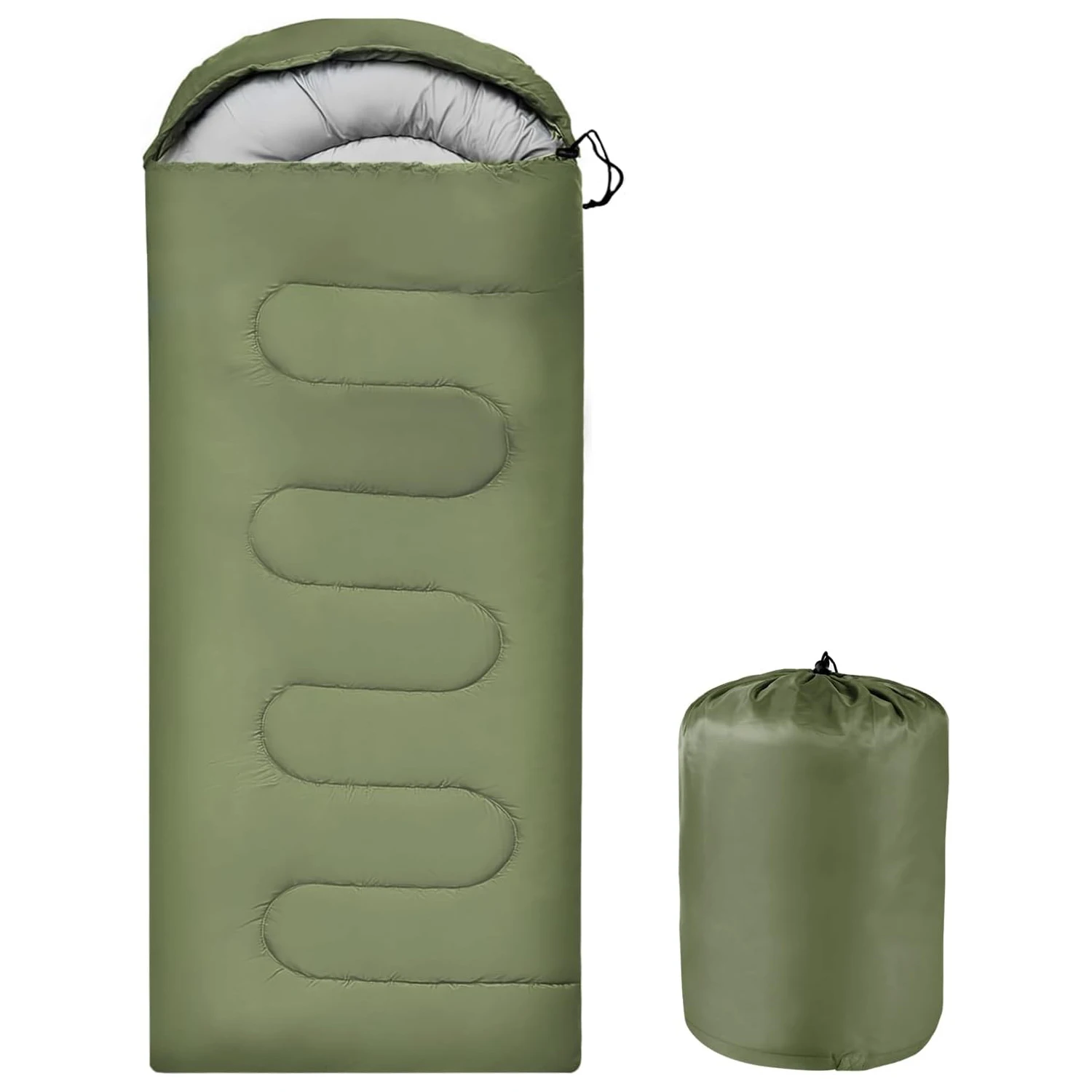 Portable Waterproof Sleeping Bag 4 Seasons Cold Weather Warm Camping Backpacking Hiking Travel Use for Adults Kids Outdoor