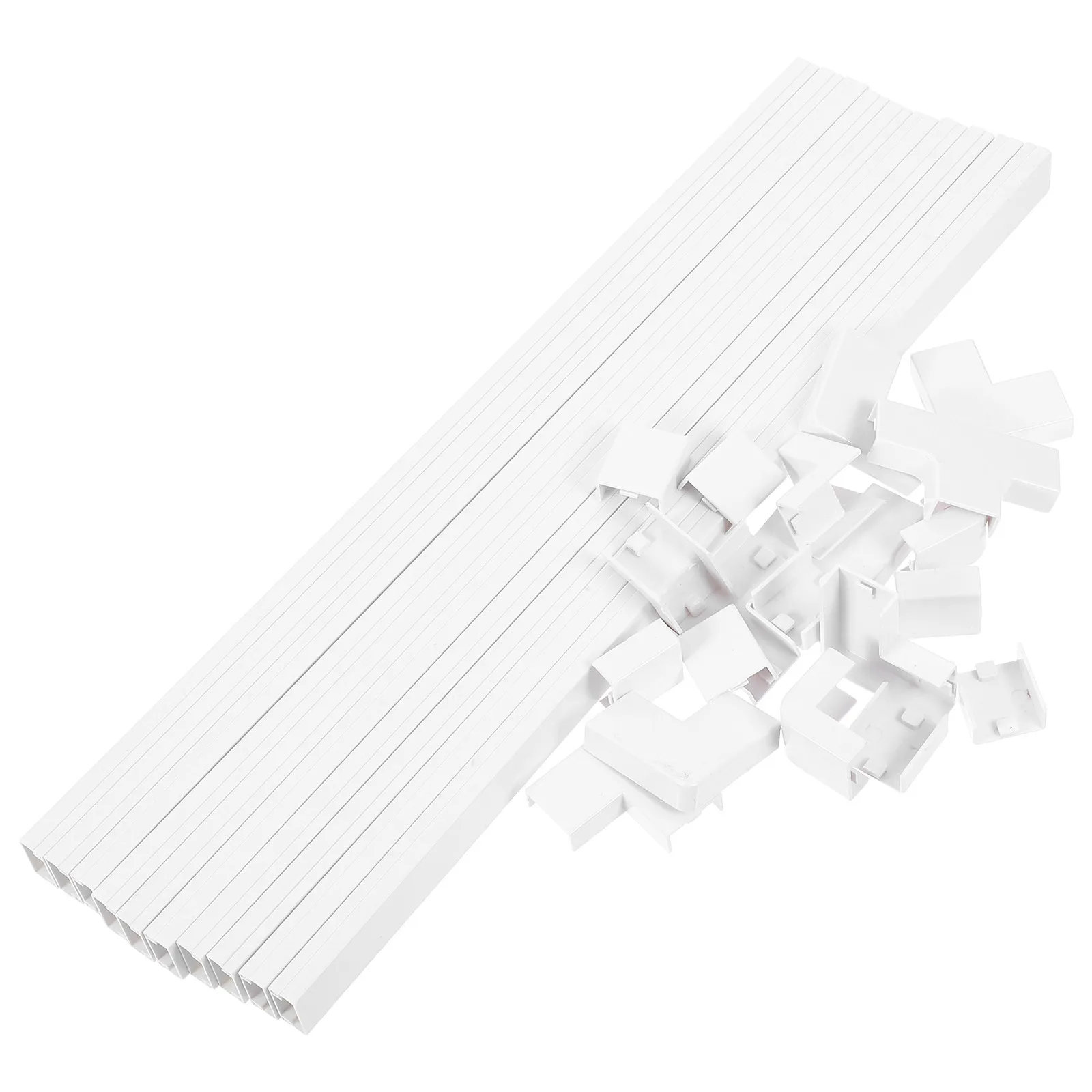 1Set Fire Resistant PVC Cable Management Channel Cord Hider Easy Surface Mount No Drill Wall Wire Cover Concealers for Mounted
