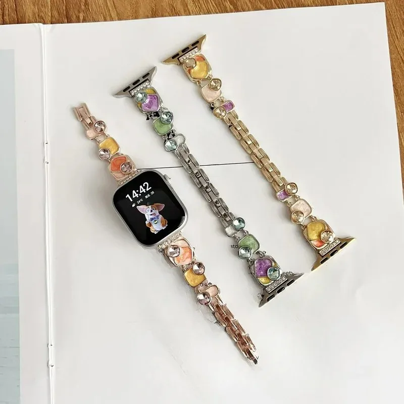 

Luxury Watch Straps for Apple Watch Ultra 49mm Bands Enamel