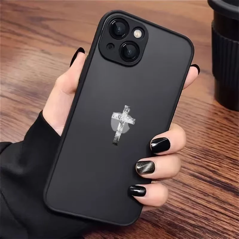 حافظة هاتف كريستيان يسوع كروس لهاتف آيفون 16 15 14 13 12 11 Pro Max X XR XS 8 7 Plus Mini SE 2020 2022 Funda Bible