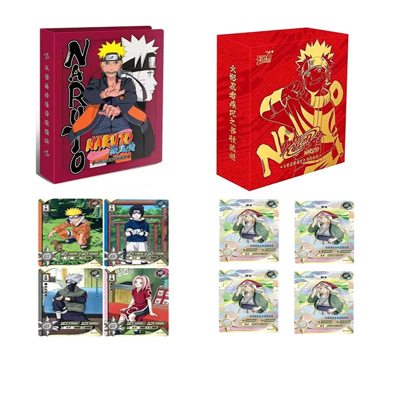 Wholesales Naruto Collection Cards Book Of The Wind Zipper Leather Big Playing Cards Games For Family