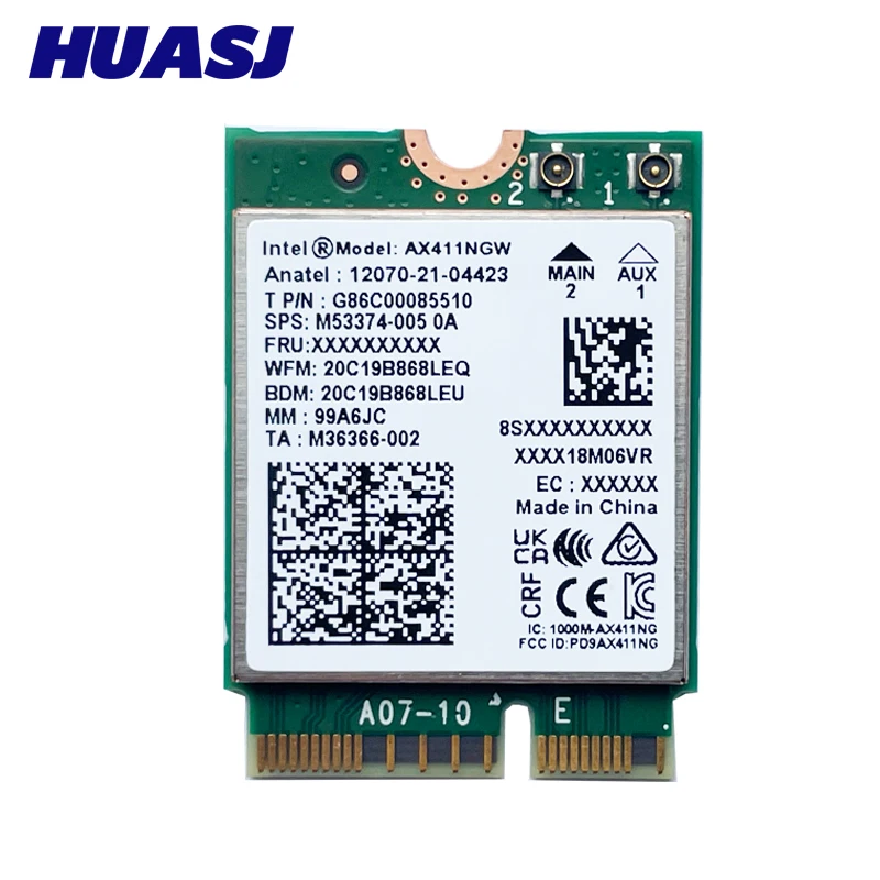 Intel AX411NGW Tarjeta Wi-Fi 6E 802.11ax 2.4/5/6GHz BT 5.3 - imagen 3