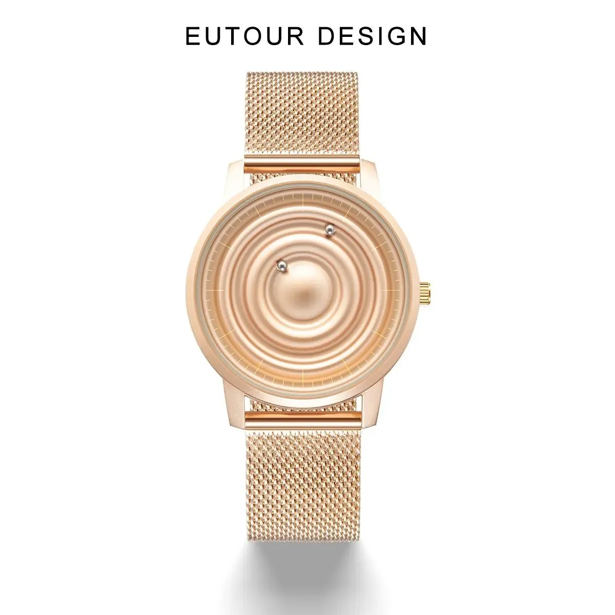 EUTOUR-Montre étanche à mouvement magnétique pour homme, montres à quartz, simple, pointue, technologie noire importée