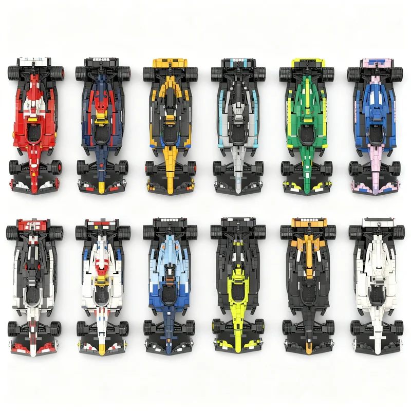 11643pcs MOC Creator Formula 1 Ultimate Collection Pack Model Building Blocks Architecture Toy Christmas Gift Kids Birthday DIY