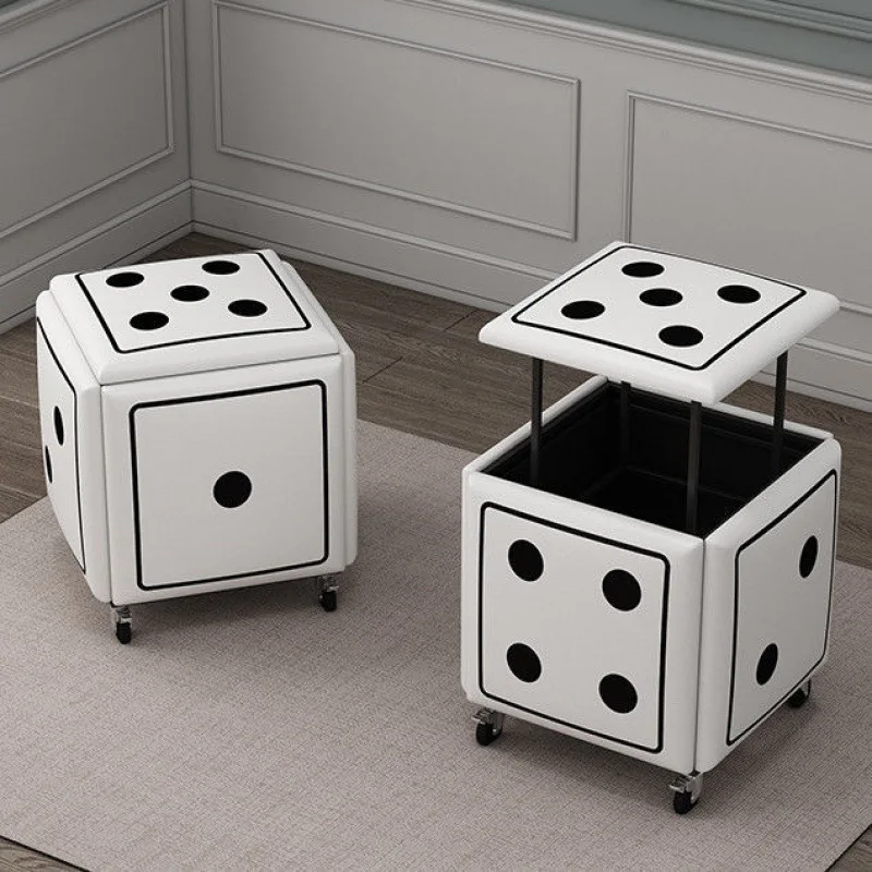 

Multifunctional Rubik's Cube Stool Creative Dice Combination Stool Household Living Room Stool Can Store and Change Shoes