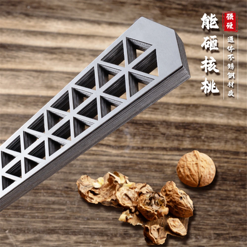 Chinese Ancient Style Fine Steel Folding Fan Hollow Self-Defense Kung Fu Tai Chi Portable Pure Metal Stainless Steel Folding Fan