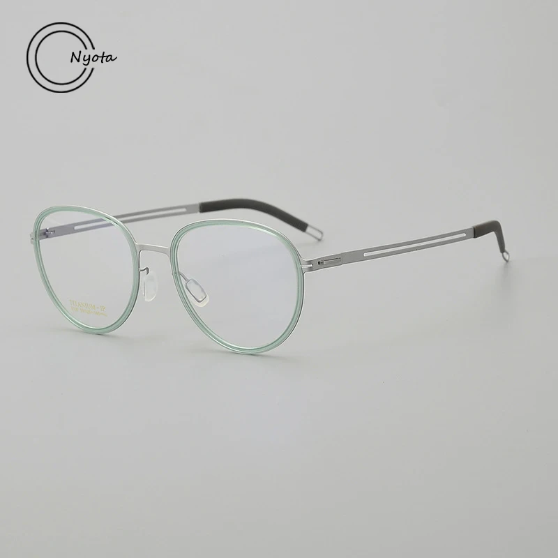 

Top Quality 8106 Titanium Acetate Oval Glasses Frame Men Fashion Optical Eyeglasses Myopia Reading Personalized Men Eye Glasses