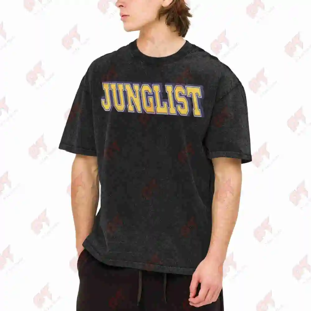 Junglist Rizzla Music Producer Vintage Washed Tee Pure Cotton T-Shirt