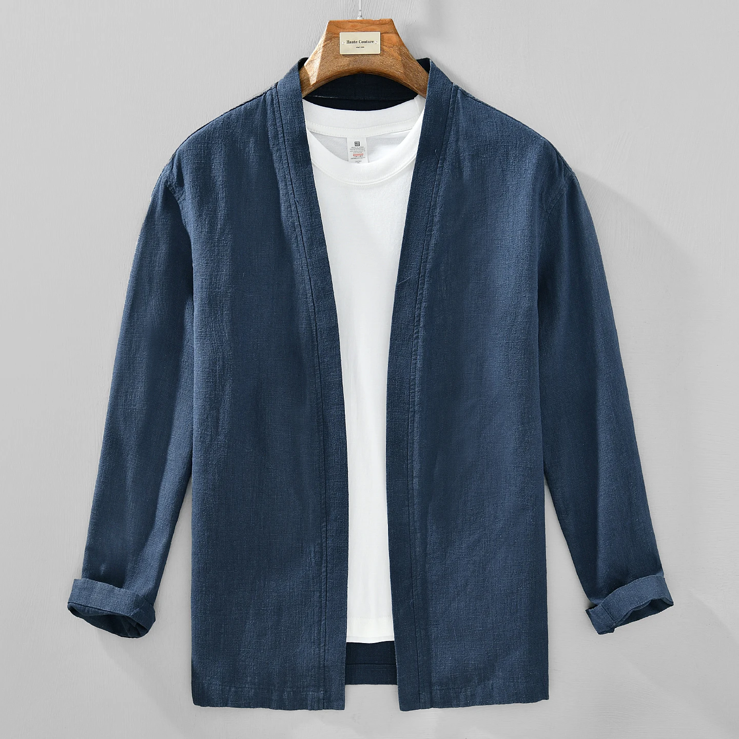 Cotton 30%, Hemp 70%, Blazer, Men's Fashionable Party Lightweight Business Gentleman Versatile Loose Breathable Casual Blazer