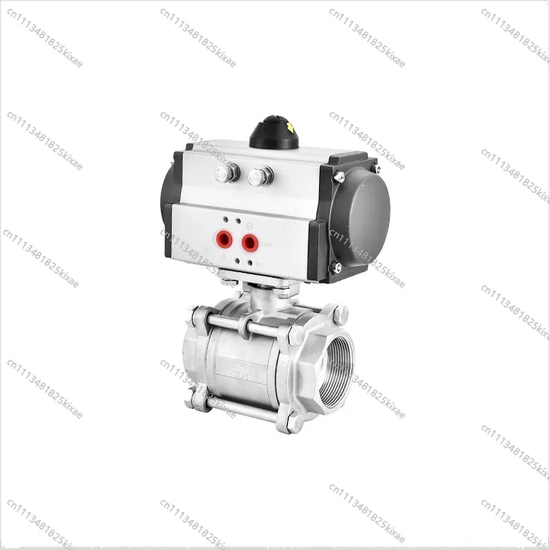 For 304/316 Stainless Steel Pneumatic Threaded Ball Valve Q611F-16P Three-piece High Temperature Resistant Steam Valve Switch 15