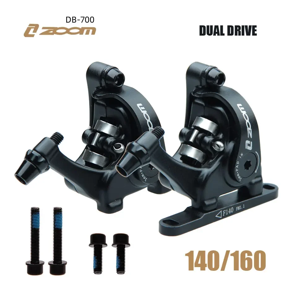 ZOOM HB700 Bicycle Disc Brake Road Bike Mechanical Brakes Mechanical Caliper Double Piston Bilateral Drive MD-C550 TRP 140 160