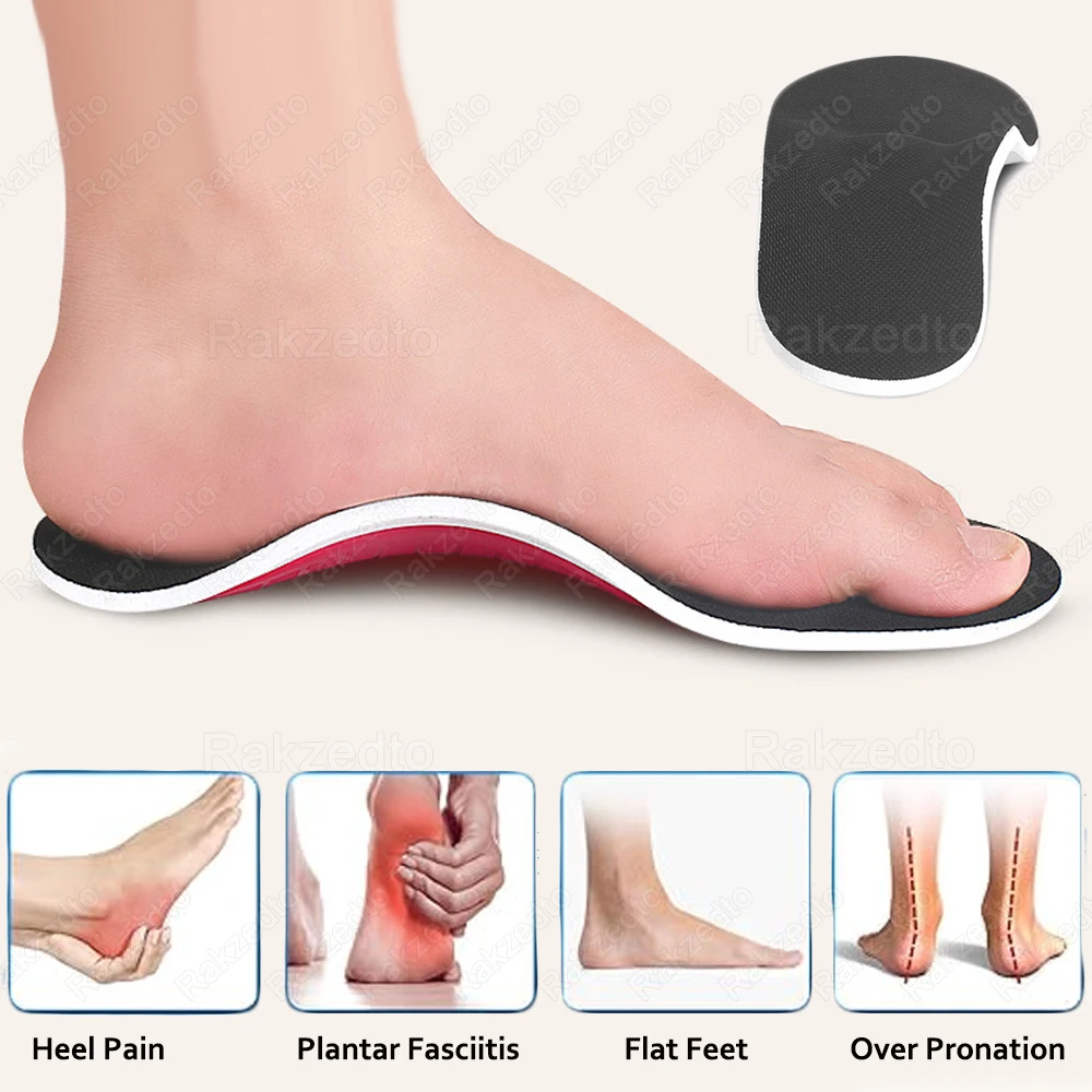 Orthopedic Insoles for Shoes with Arch Support EVA Insole for Man Woman Relief Plantar Fasciitis Flat Feet Corrector Shoes Pads
