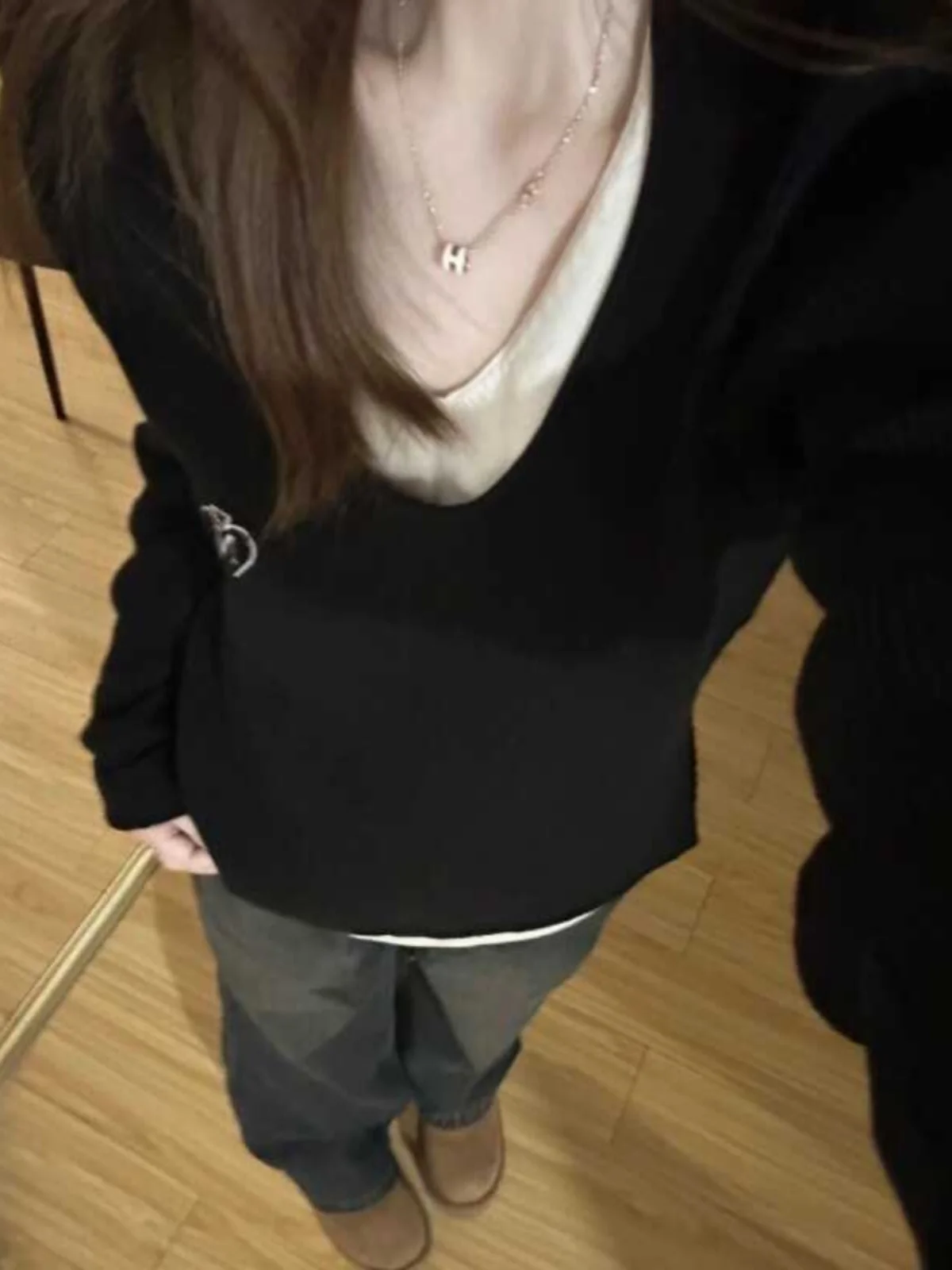 

Свободный V-Ne Long Sve Base irt, женский модный корейский сле, внутренняя одежда для колледжа, летний облегающий топ для поездок на работу