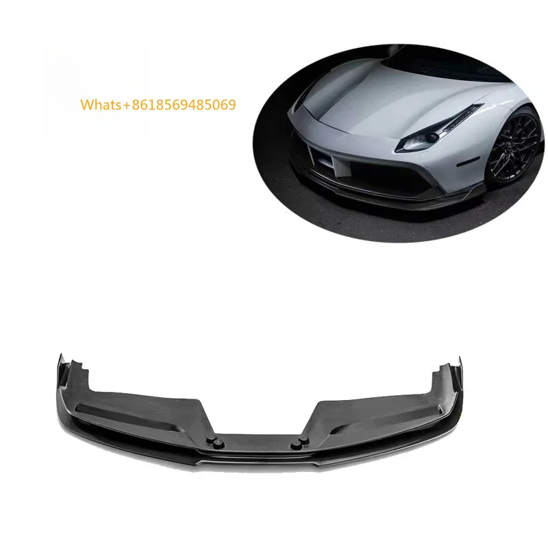 2015-18  488 GTB Carbon Fiber Front Bumper Sp Spoiler Lip Vor Style-New Condition