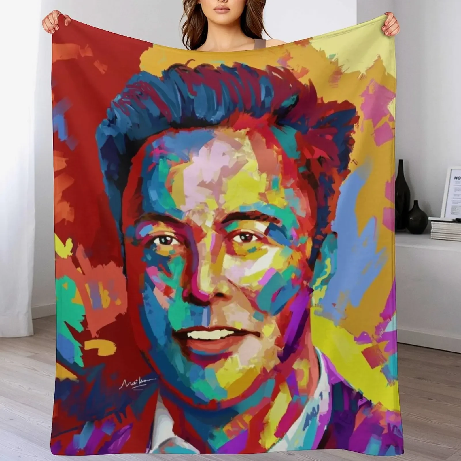 

Elon Musk Throw Blanket warm for winter manga Plaid on the sofa Summer Blankets