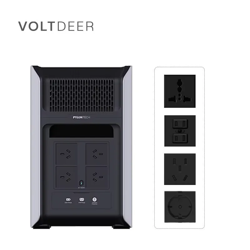 Voltdeer Emergency Solar Station LiFePO4 Battery MPPT Controller-Portable Outdoor Backup Generator Solar Panel Bidirectional