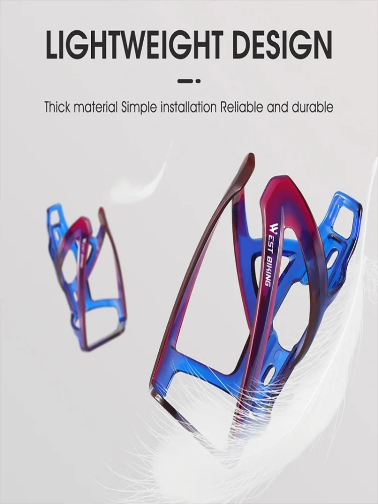 AliExpress ISGEDRM Bicycle Water Bottle Cage Colorful Gradient Cycling Bottle Holder Ultralight MTB Road Bike Water Bottle Bracket