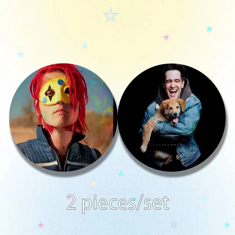 P-Panic At The Disco 25/32/44/58/75mm Badges Tinplate Soft Button Pin Brooch Metal Badge Custom Jewelry Accessorie Hat Bag Lapel