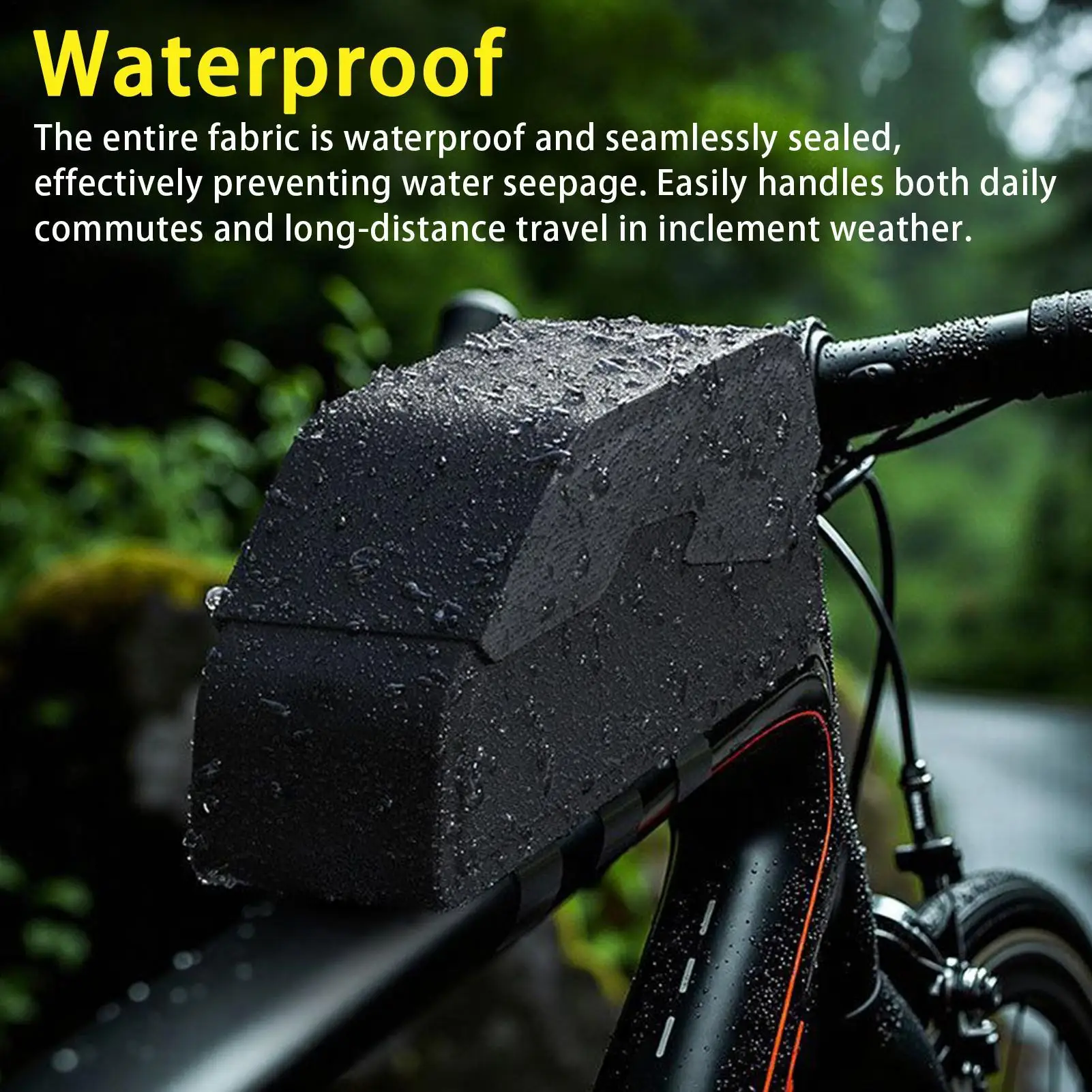 

Bicycle Front Tube Bag Waterproof Magnetic Buckle Cycling Top Frame Bag Large Capacity M TB Road Bicycle Pannier Pack