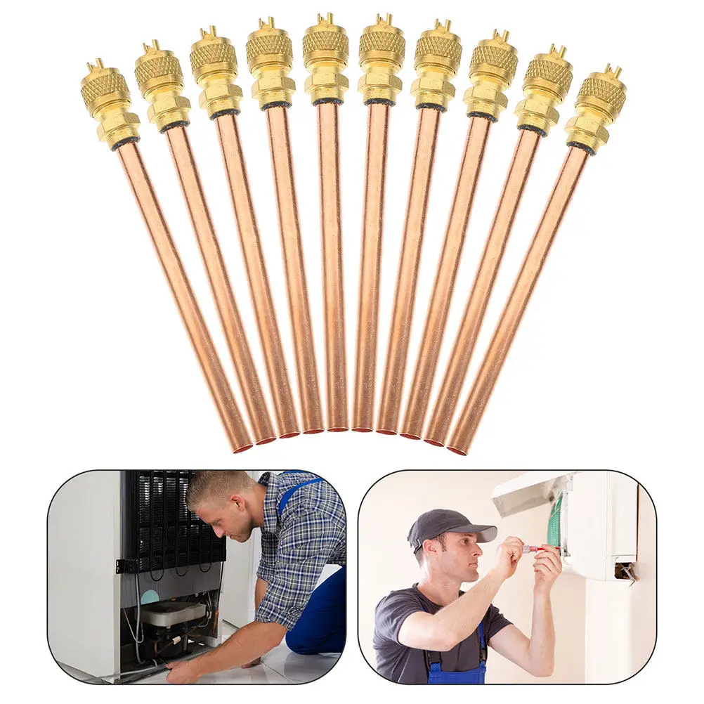 5Pcs Metal Access Valves for Refrigerator and Air Conditioner Refrigerant Filling Charging Service Access Valves Hvac Repair