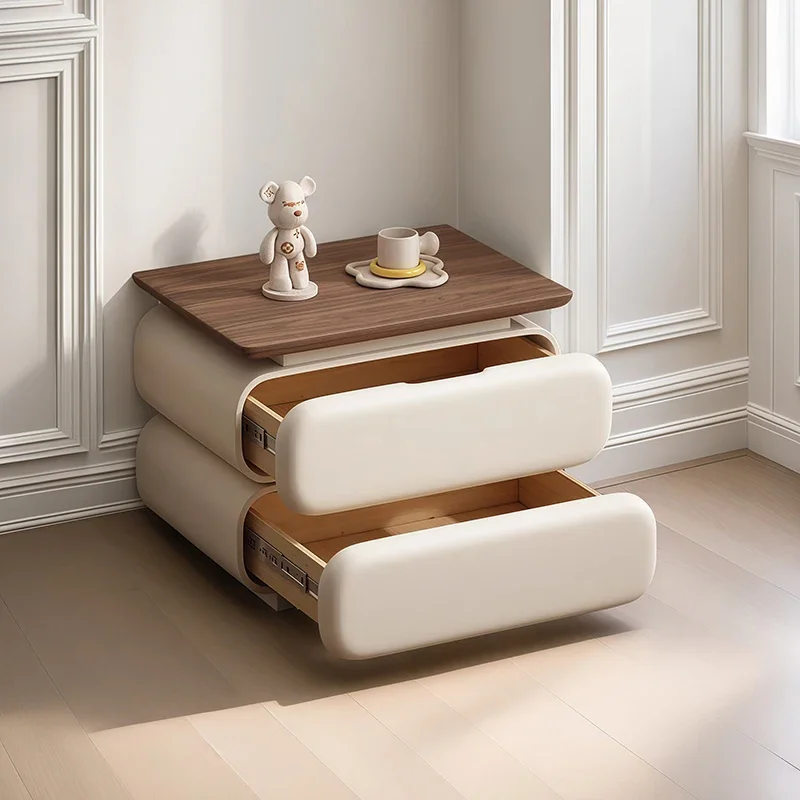 Modern Style Bedside Table Space Saving Nordic Trendy Unique Nightstands Storage Drawers Mesita De Noche Bedroom Furniture