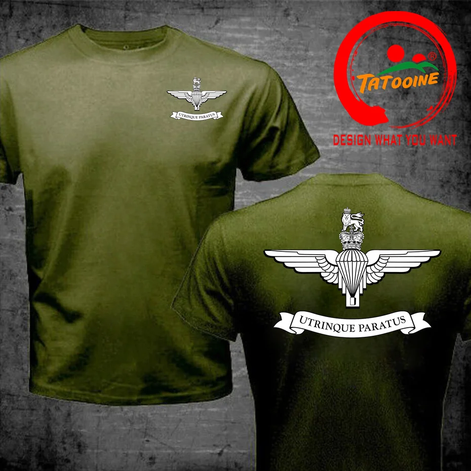 British Army Para T-Shirt UK Military Army Logo Of the Parachute Regiment Paratrooper Airborne T Shirt Men Plus Size S-6XL Shirt