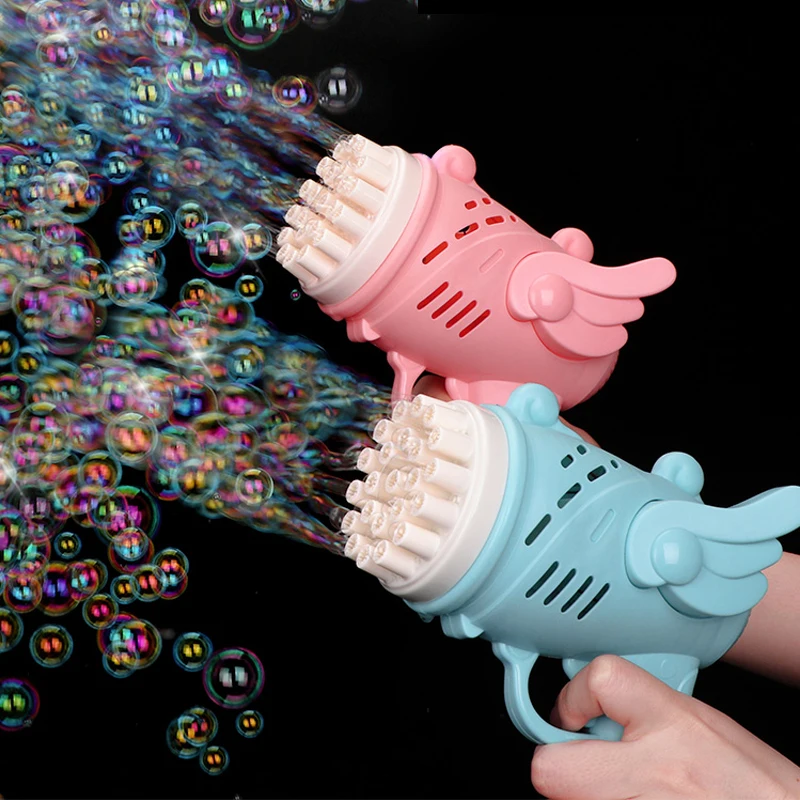 Electric Automatic Soap Rocket Bubbles Machine Bubble Gun Kids Portable Outdoor Party Toy LED Light Blower Toys Children Gifts