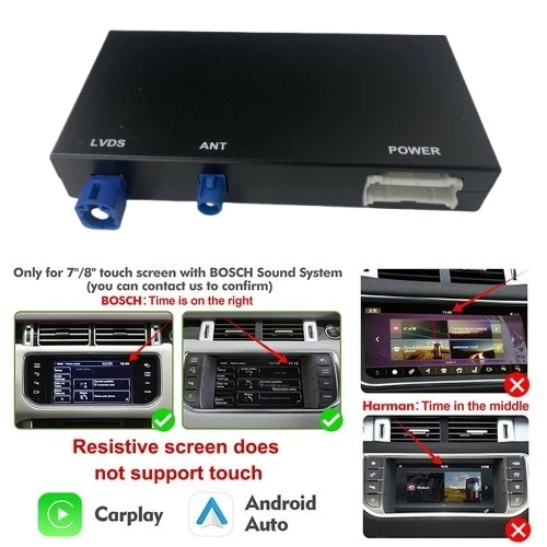 Wireless CarPlay for Bosch Host Rover Discovery 5 Evoque Discovery Sport Jagua XE XF with Android Auto Multimedia Decoder